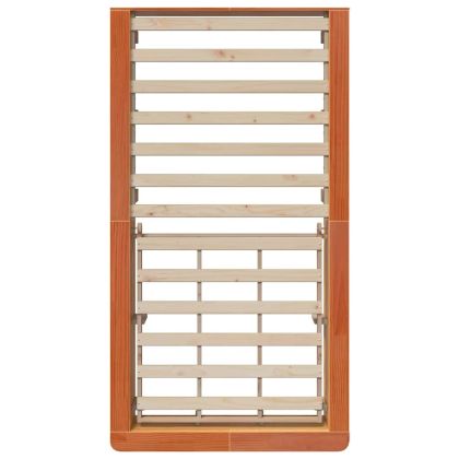 Рамка за легло Кафяво с восъчно покритие 90 x 190 cm