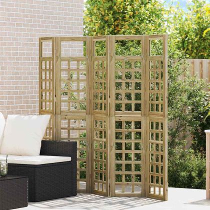 Параван за уединение 5 pcs Кафяво 200 x 180 cm