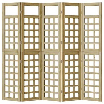 Параван за уединение 5 pcs Кафяво 200 x 180 cm