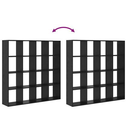 Шкаф за книги Черния дъб 137,5 x 29 x 137,5 см Инженерно дърво