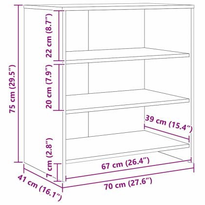 Скейдбордове 3 pcs Старо дърво 70 x 41 x 75 см Инженерно дърво