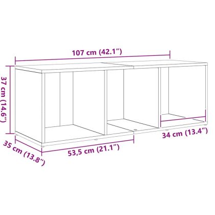 Комплект ТВ шкаф 3 pcs Кафяво Инженерно дърво
