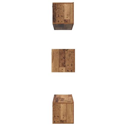 Комплект ТВ шкаф 6 pcs Старо дърво Инженерно дърво