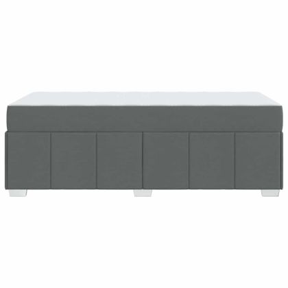 Рамка за легло с матрак Тъмен сив 80 x 200 cm текстил