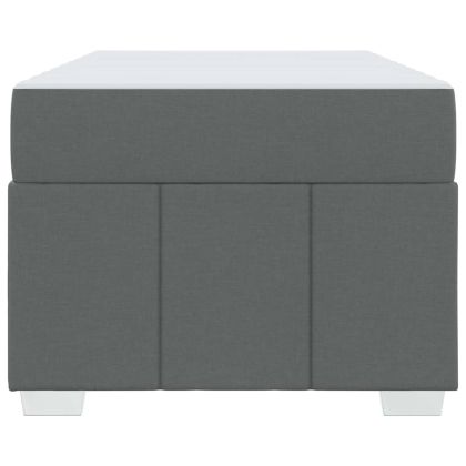 Рамка за легло с матрак Тъмен сив 90 x 190 cm текстил