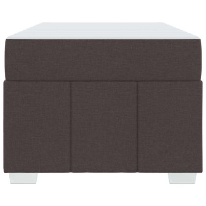 Рамка за легло с матрак Тъмен кафяв 90 x 190 cm текстил