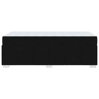 Рамка за легло с матрак Черно 120 x 190 cm текстил