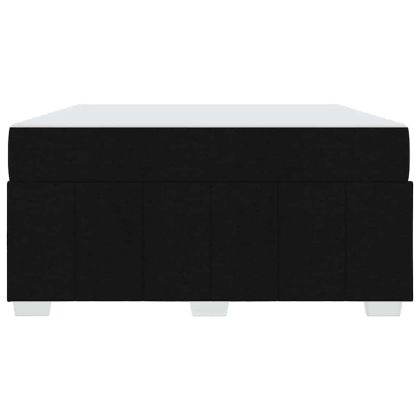 Рамка за легло с матрак Черно 140 x 200 cm текстил