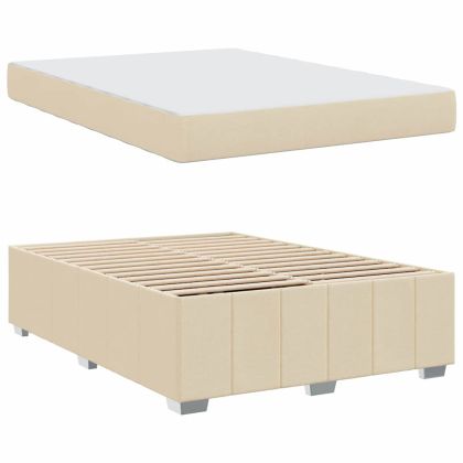 Рамка за легло с матрак Крем 160 x 200 cm текстил