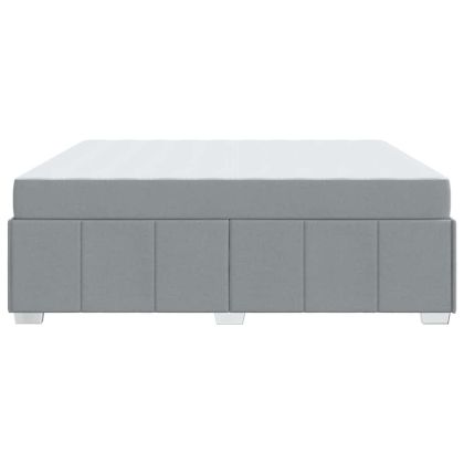 Рамка за легло с матрак Светлосиво 180 x 200 cm текстил