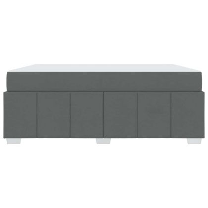 Рамка за легло с матрак Тъмен сив 180 x 200 cm текстил