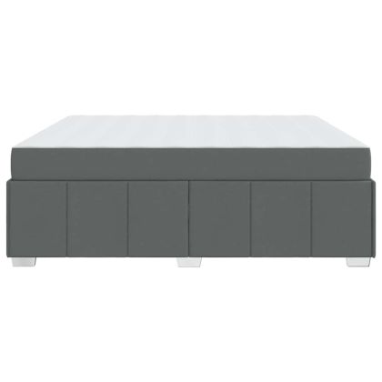 Рамка за легло с матрак Тъмен сив 180 x 200 cm текстил