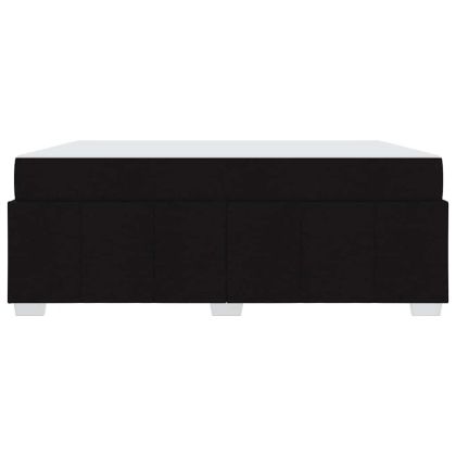 Рамка за легло с матрак Черно 180 x 200 cm текстил