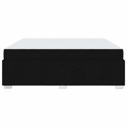 Рамка за легло с матрак Черно 180 x 200 cm текстил