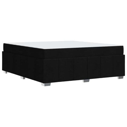 Рамка за легло с матрак Черно 180 x 200 cm текстил