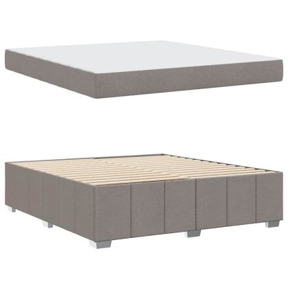 Рамка за легло с матрак Таупе 180 x 200 cm текстил