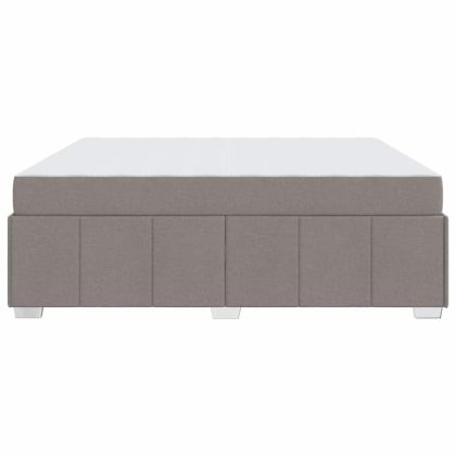 Рамка за легло с матрак Таупе 180 x 200 cm текстил