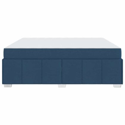 Рамка за легло с матрак Синьо 180 x 200 cm текстил