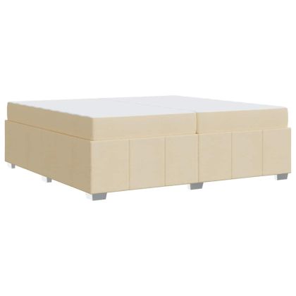 Рамка за легло с матрак Крем 200 x 200 cm текстил