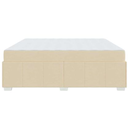 Рамка за легло с матрак Крем 200 x 200 cm текстил