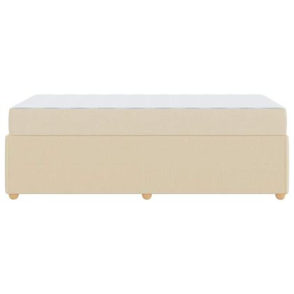 Рамка за легло с матрак Крем 80 x 200 cm текстил