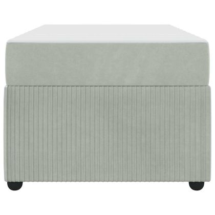 Рамка за легло с матрак Светлосиво 90 x 190 cm текстил