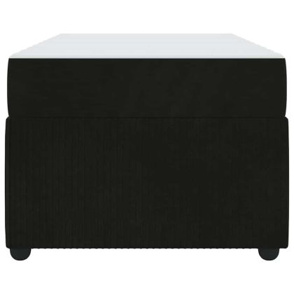 Рамка за легло с матрак Черно 90 x 190 cm текстил