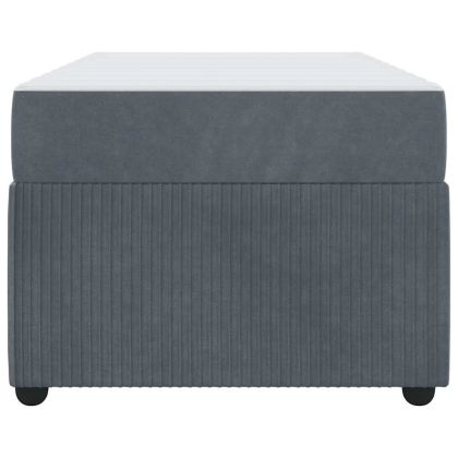 Рамка за легло с матрак Тъмен сив 90 x 200 cm текстил