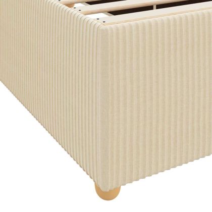 Рамка за легло с матрак Крем 100 x 200 cm текстил