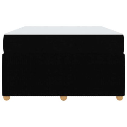 Рамка за легло с матрак Черно 120 x 190 cm текстил