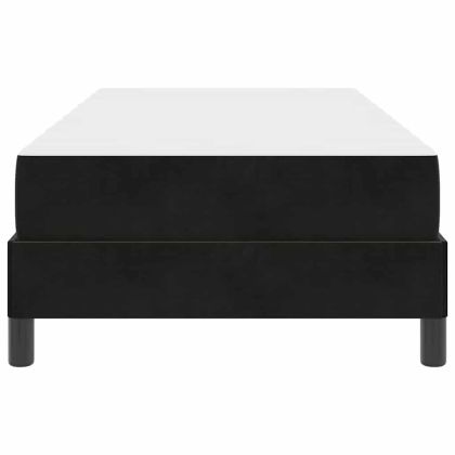 Легло с пружинирана основа с матрак Черно 90 x 190 cm текстил