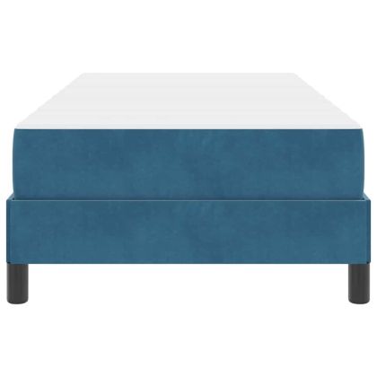 Легло с пружинирана основа Тъмен син 90 x 190 cm текстил