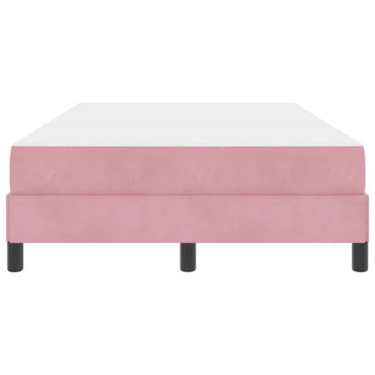 Легло с пружинирана основа с матрак Розово 120 x 200 cm текстил