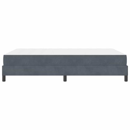 Легло с пружинирана основа Тъмен сив 140 x 190 cm текстил