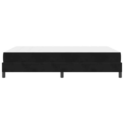 Легло с пружинирана основа с матрак Черно 140 x 200 cm текстил
