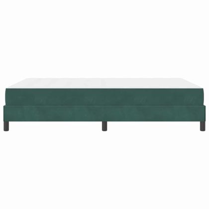Легло с пружинирана основа Тъмен зелен 140 x 200 cm текстил