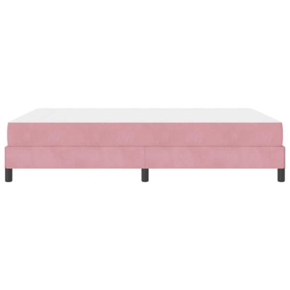 Легло с пружинирана основа с матрак Розово 160 x 200 cm текстил