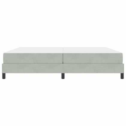 Легло с пружинирана основа Светлосиво 200 x 200 cm текстил
