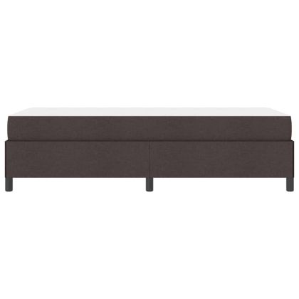 Легло с пружинирана основа Тъмен кафяв 90 x 200 cm текстил