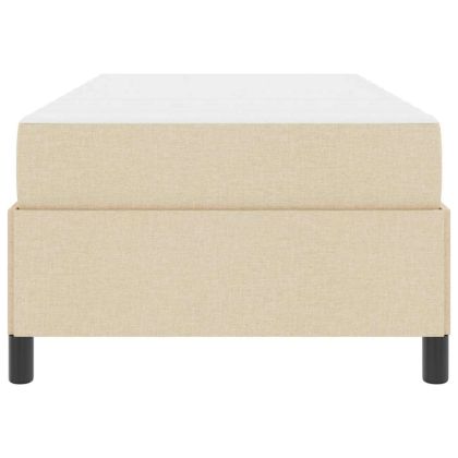 Легло с пружинирана основа Крем 90 x 200 cm текстил