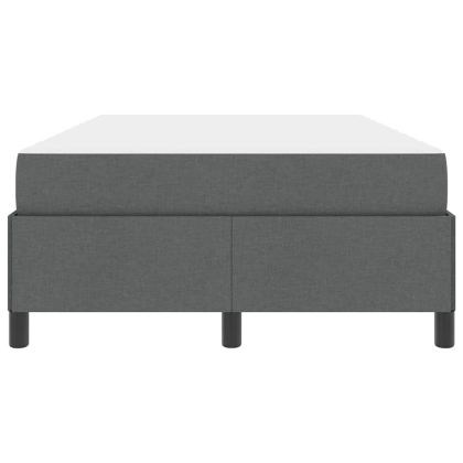 Легло с пружинирана основа Тъмен сив 120 x 190 cm текстил