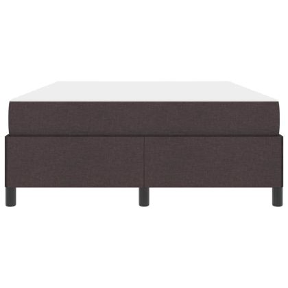 Легло с пружинирана основа Тъмен кафяв 160 x 200 cm текстил
