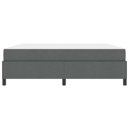 Легло с пружинирана основа Тъмен сив 180 x 200 cm текстил
