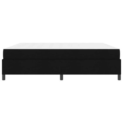 Легло с пружинирана основа Черно 200 x 200 cm текстил