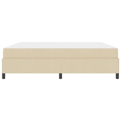 Легло с пружинирана основа Крем 200 x 200 cm текстил