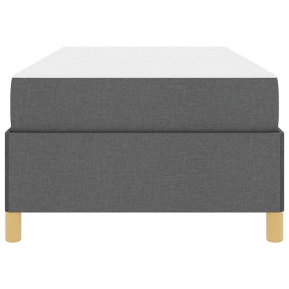 Рамка за легло с матрак Тъмен сив 80 x 200 cm текстил