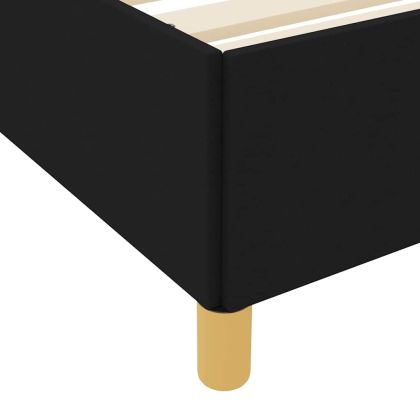 Рамка за легло с матрак Черно 90 x 190 cm текстил