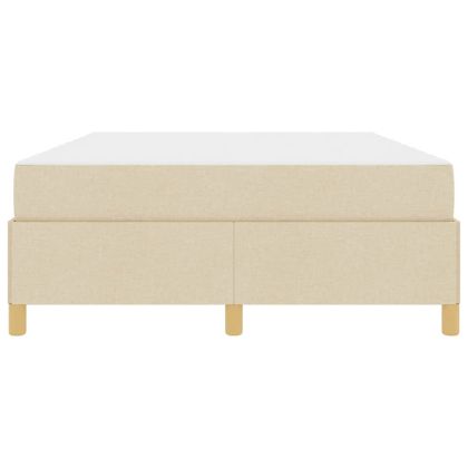 Рамка за легло с матрак Крем 140 x 200 cm текстил