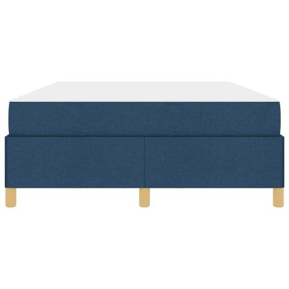 Рамка за легло с матрак Синьо 160 x 200 cm текстил