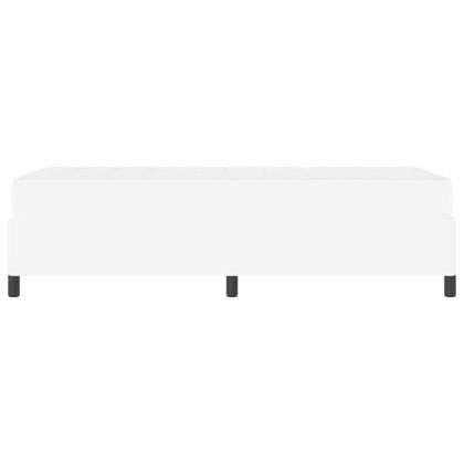 Рамка за легло с матрак Бяло 90 x 200 cm текстил